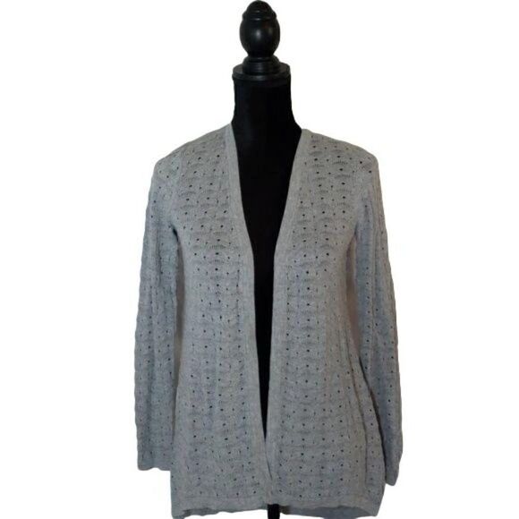 Open Gray Knit Cardigan sz s - Picture 1 of 5